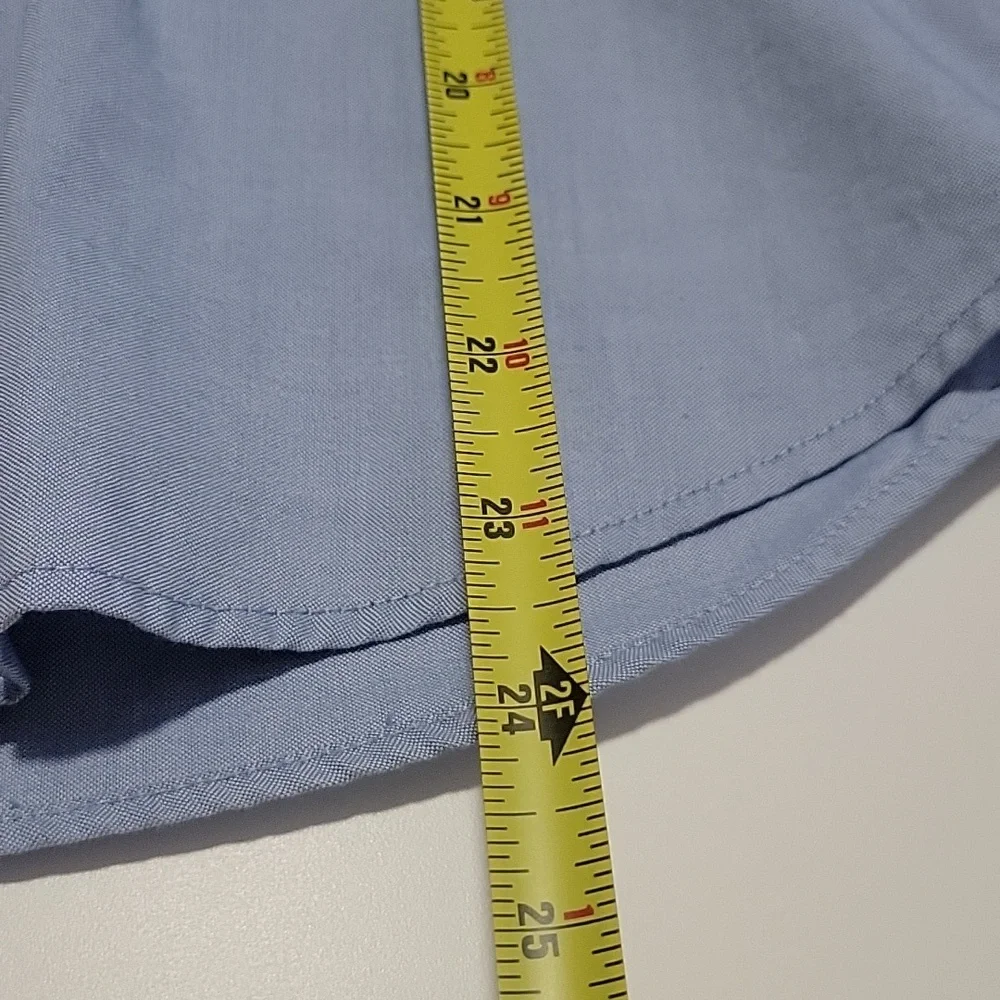 Chaps Light Blue Casual Button Down Shirt 12